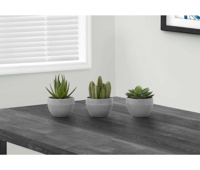 9587 Artificial 3pc  6" Succulent Plant